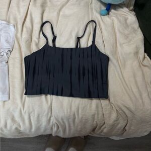 Nuke running too Black Cropped Cami Top with Adjustable Straps